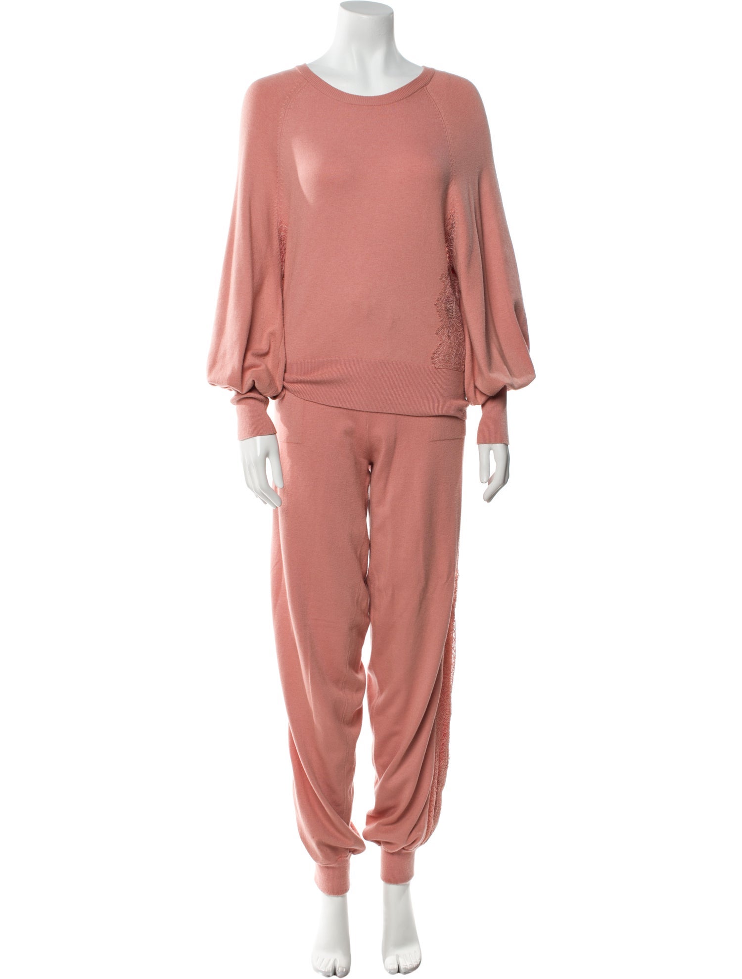 TWINSET Lace Trim Embellishment Pant Set