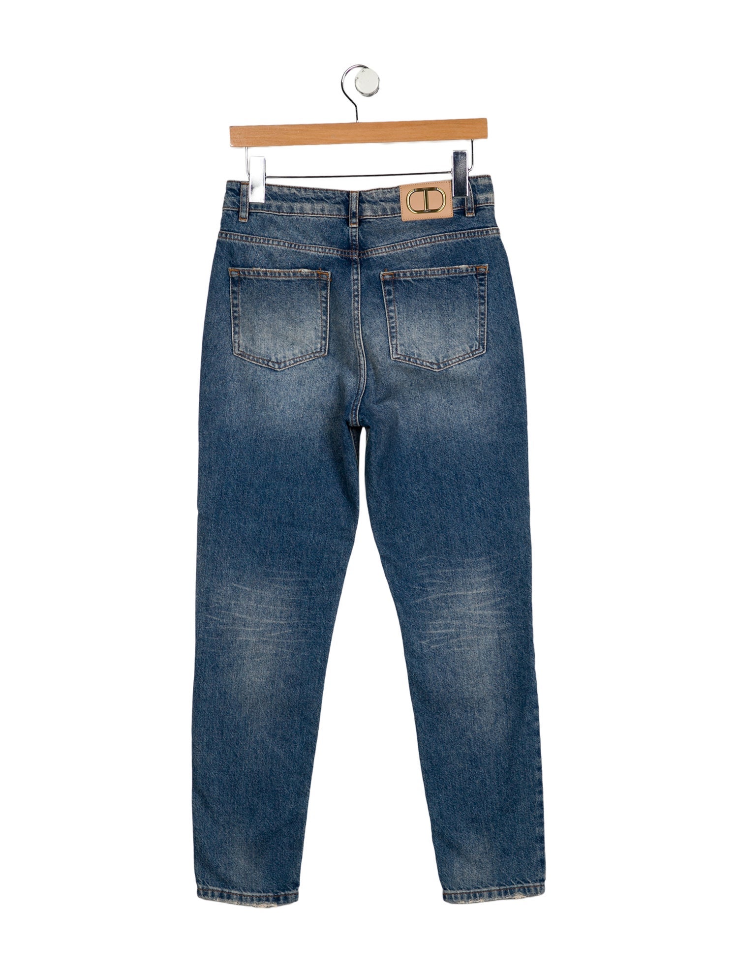 TWINSET Mid-Rise Straight Leg Jeans