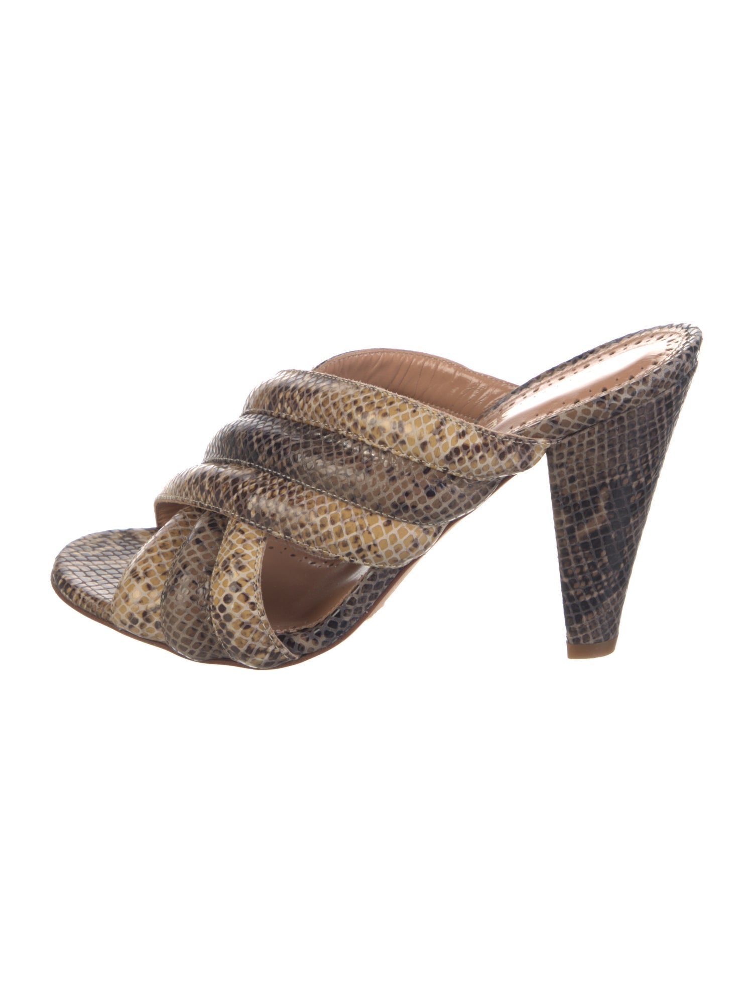 TWINSET Python Animal Print Slides