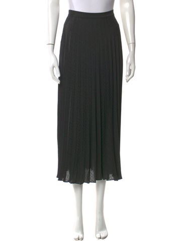 Pre-owned Twinset Silk Midi Length Skirt In Black