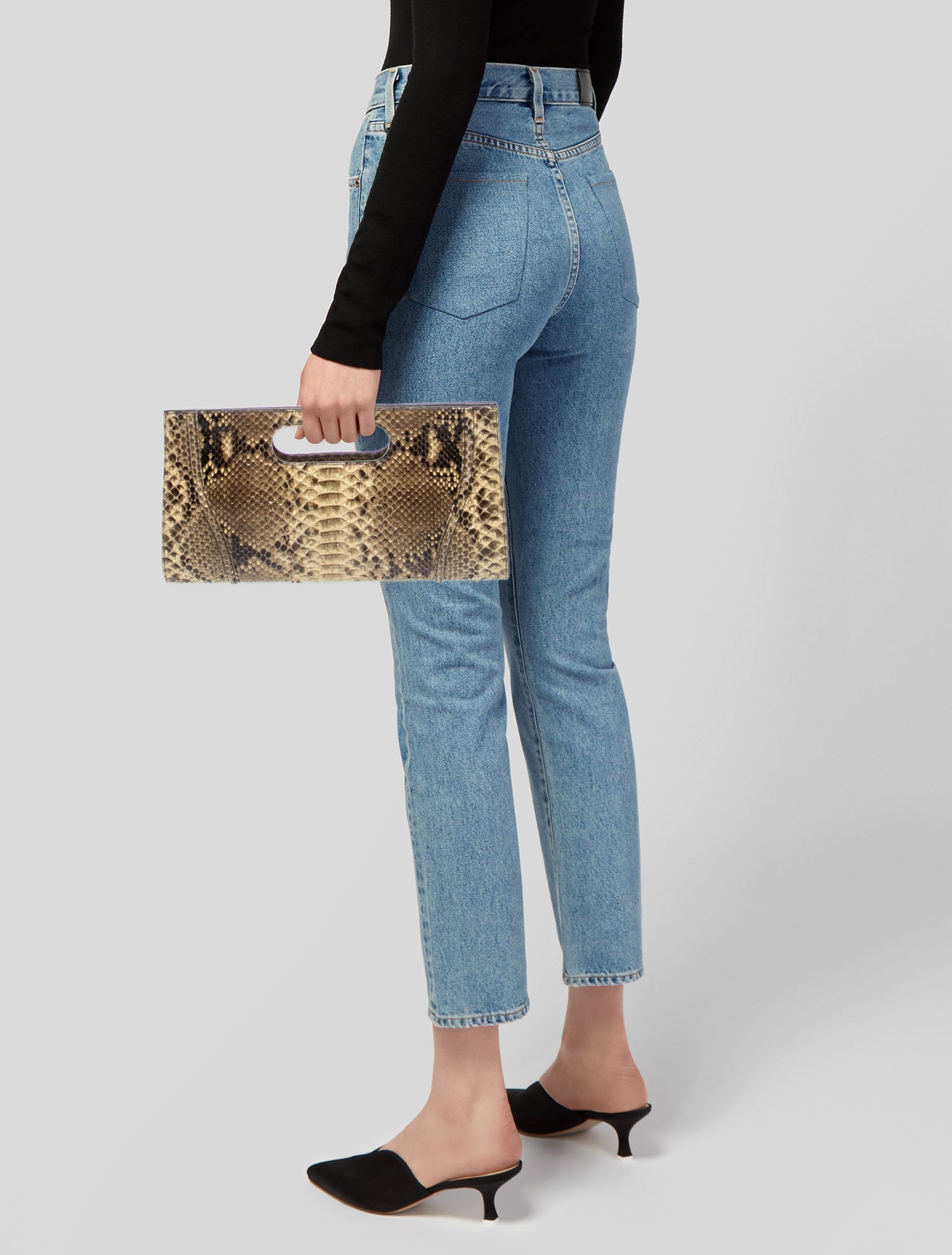 Tribe of Two Python Top Handle Bag