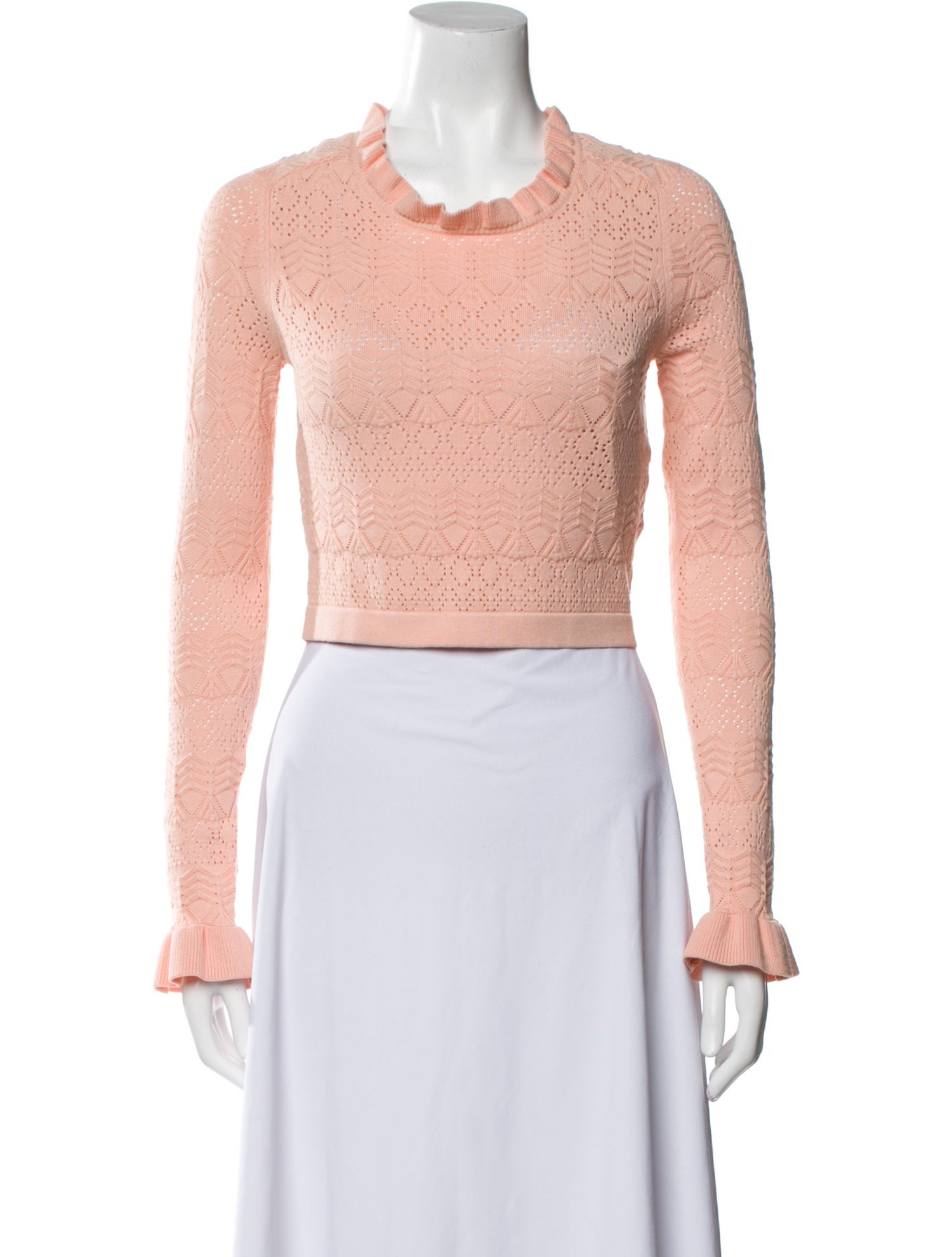 Tularosa Crew Neck Long Sleeve Crop Top