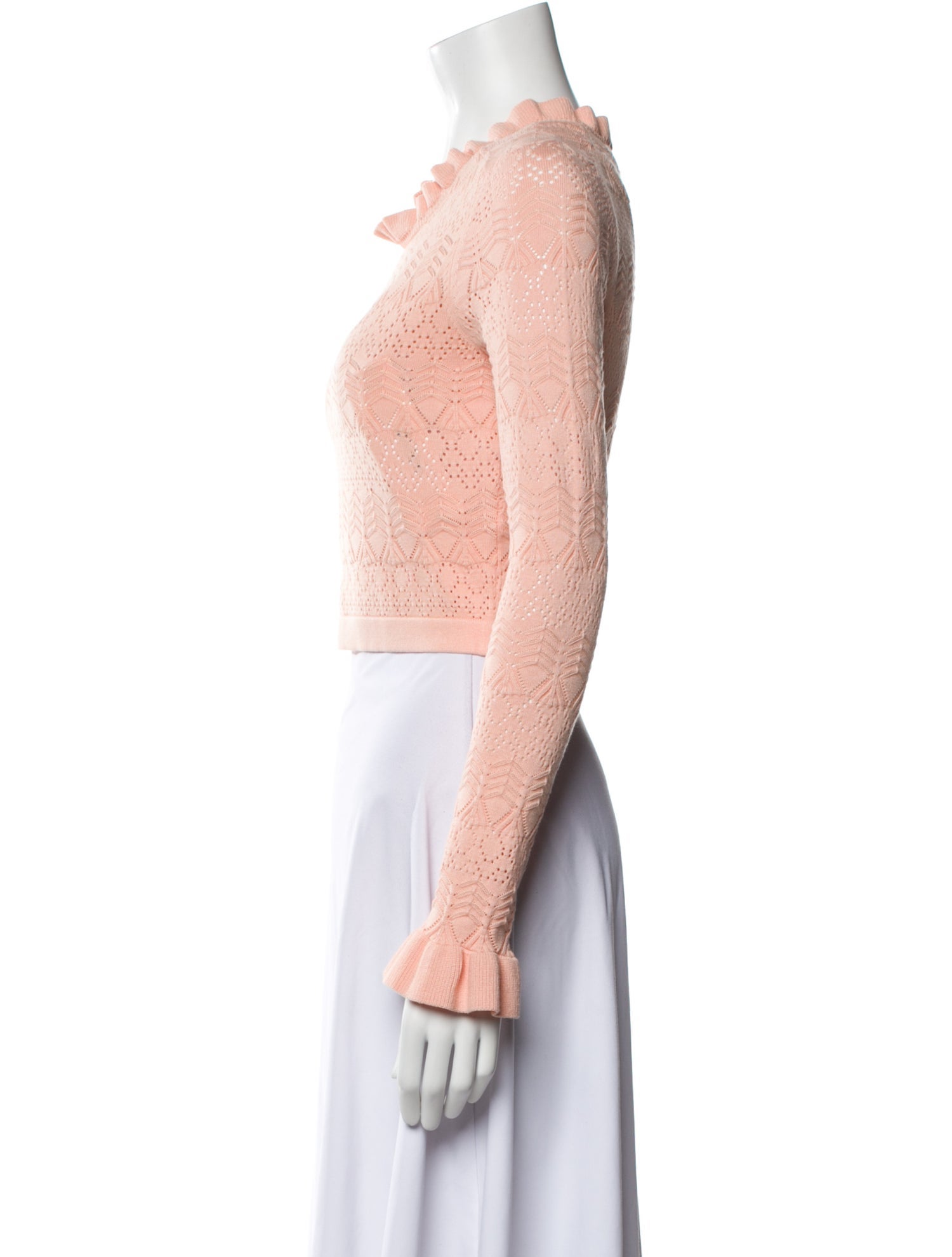 Tularosa Crew Neck Long Sleeve Crop Top