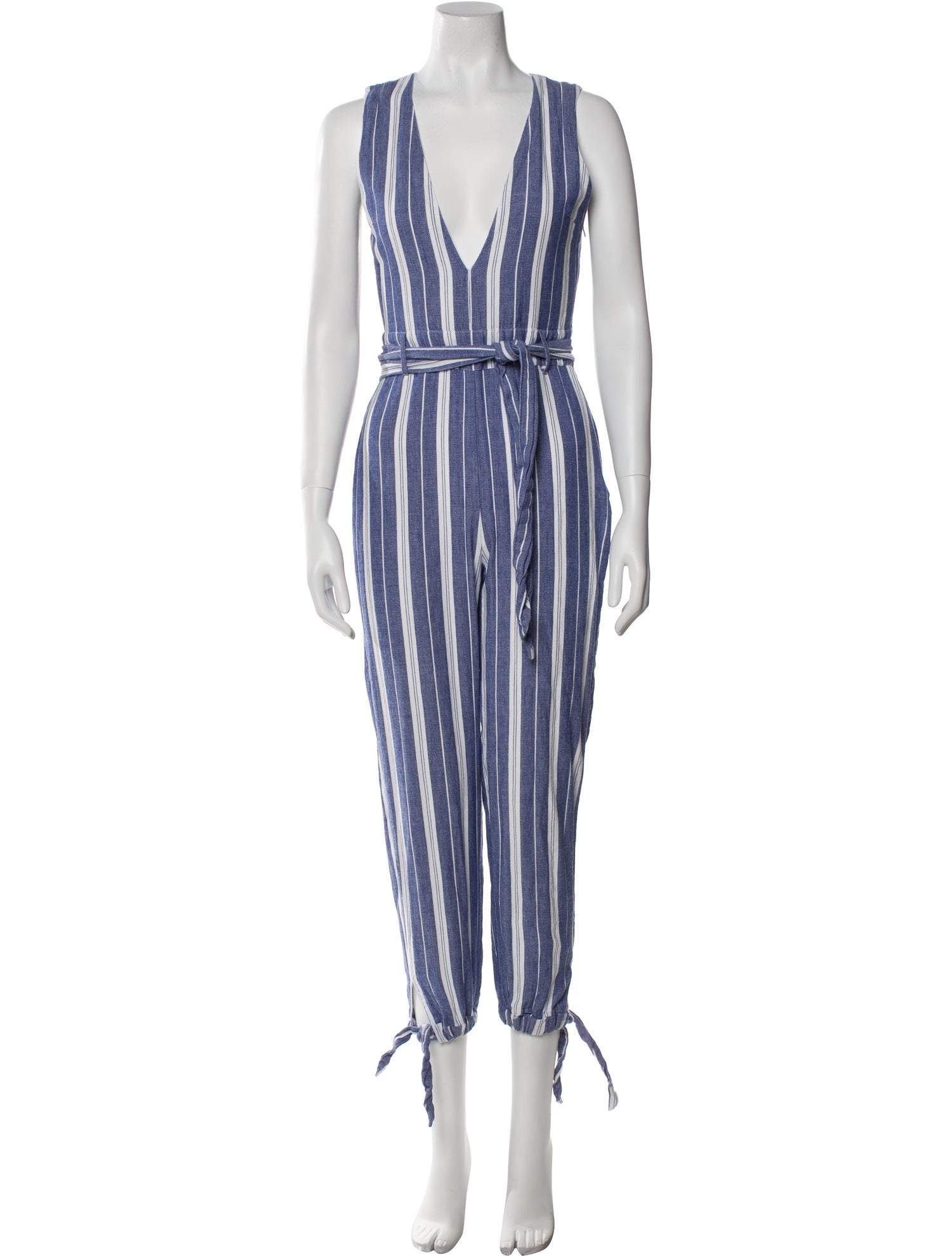 Tularosa Striped V-Neck Jumpsuit