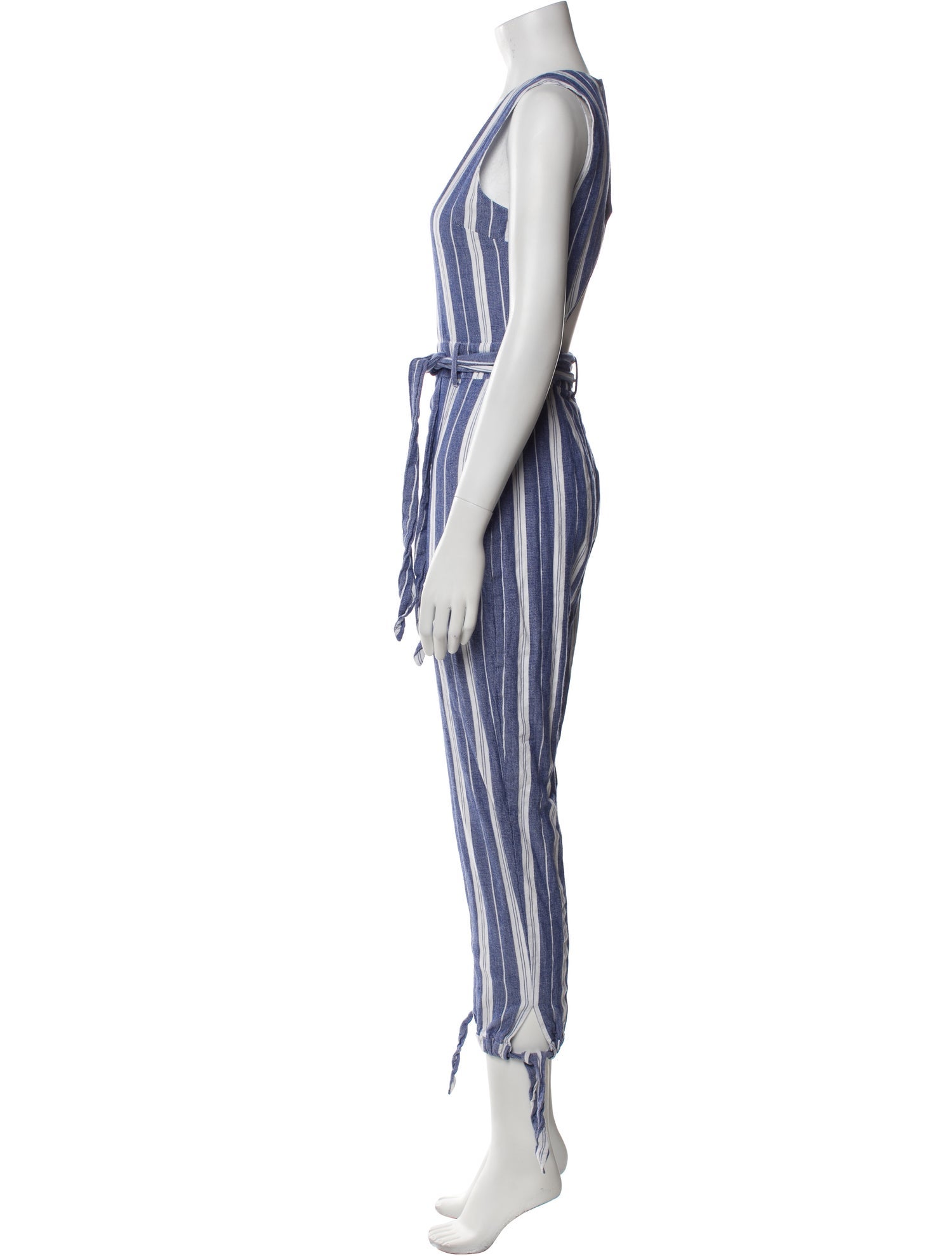 Tularosa Striped V-Neck Jumpsuit
