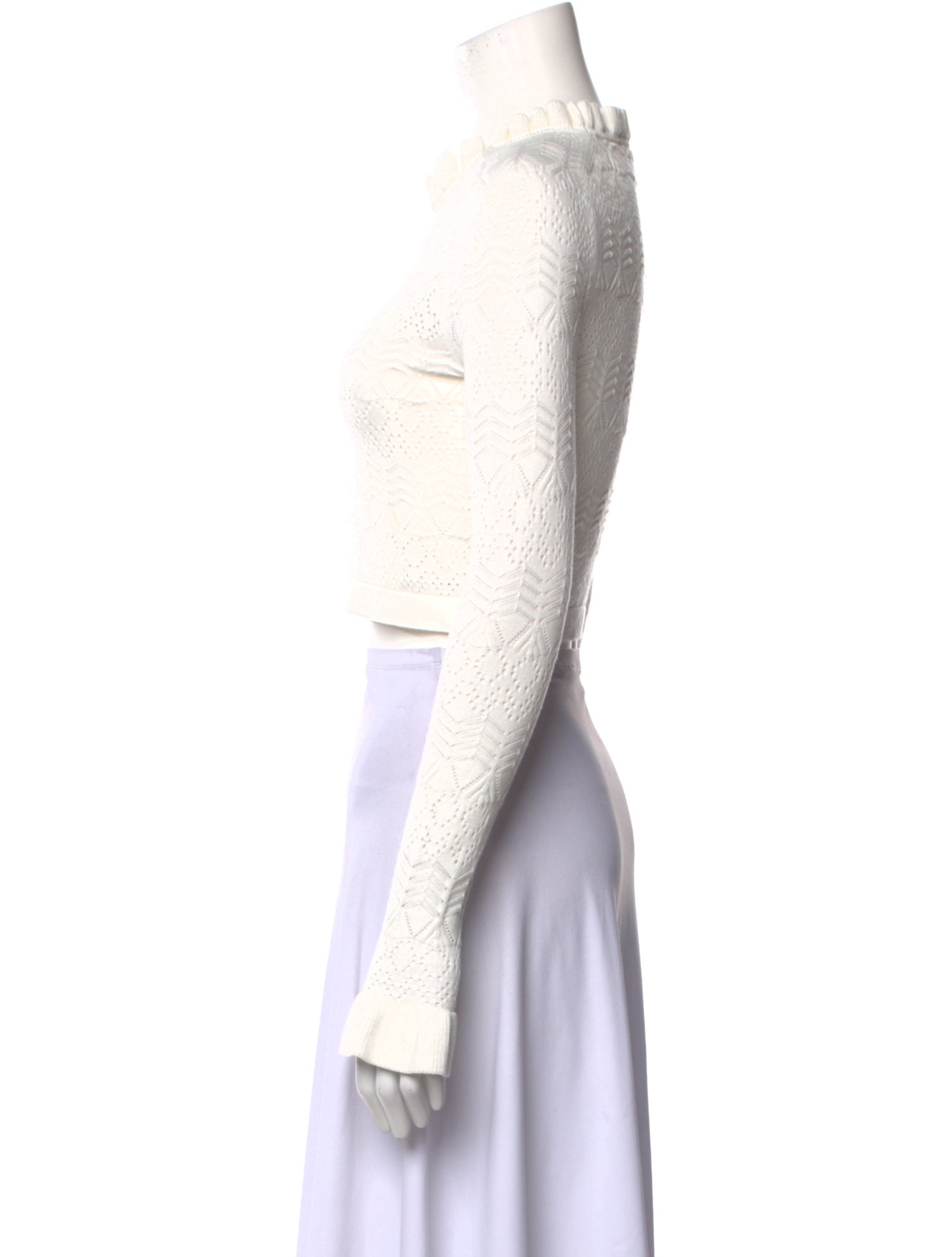 Tularosa Mock Neck Long Sleeve Crop Top