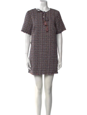 Tularosa Tweed Pattern Mini Dress