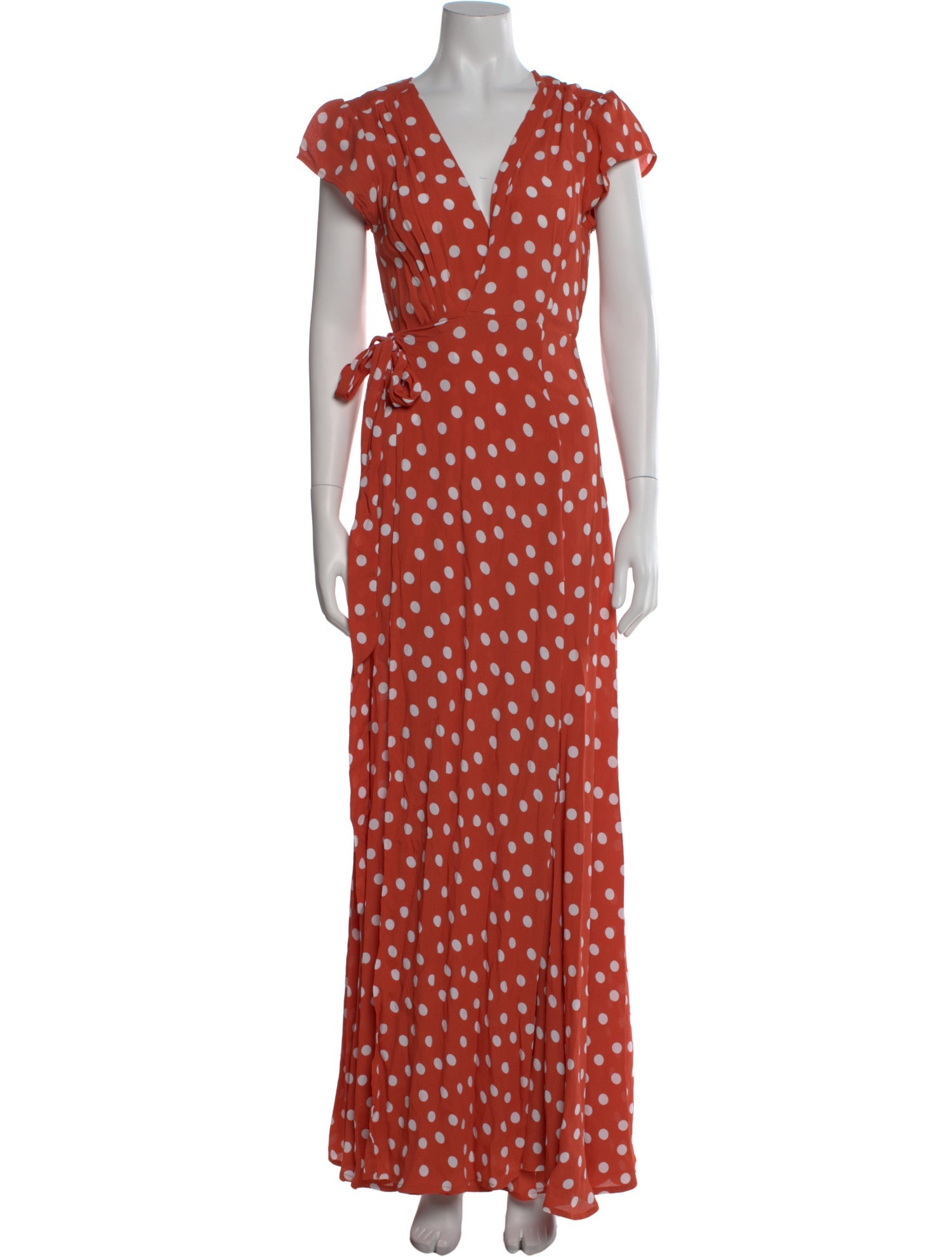 Tularosa Polka Dot Print Long Dress