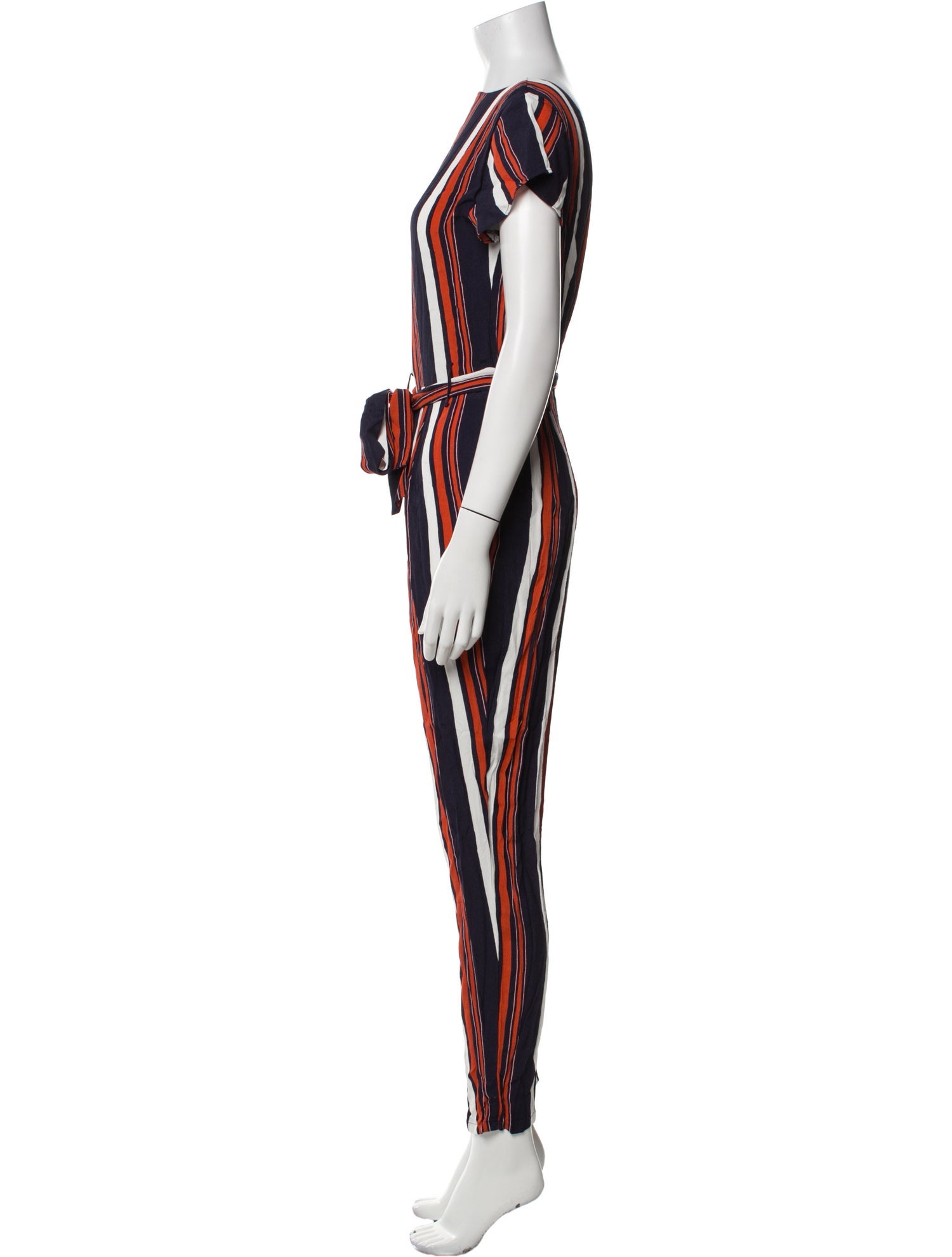 Tularosa Striped Crew Neck Jumpsuit