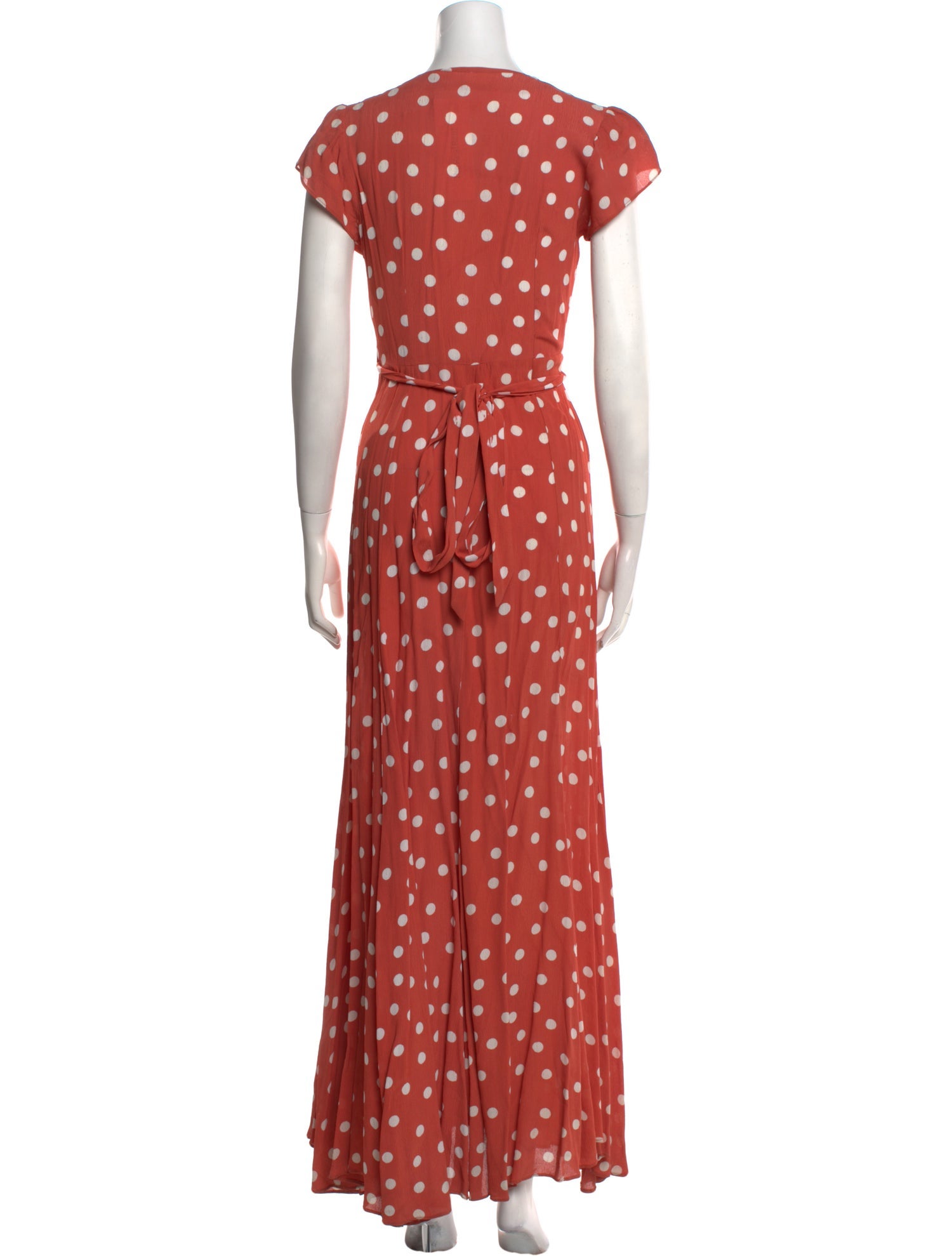 Tularosa Polka Dot Print Long Dress