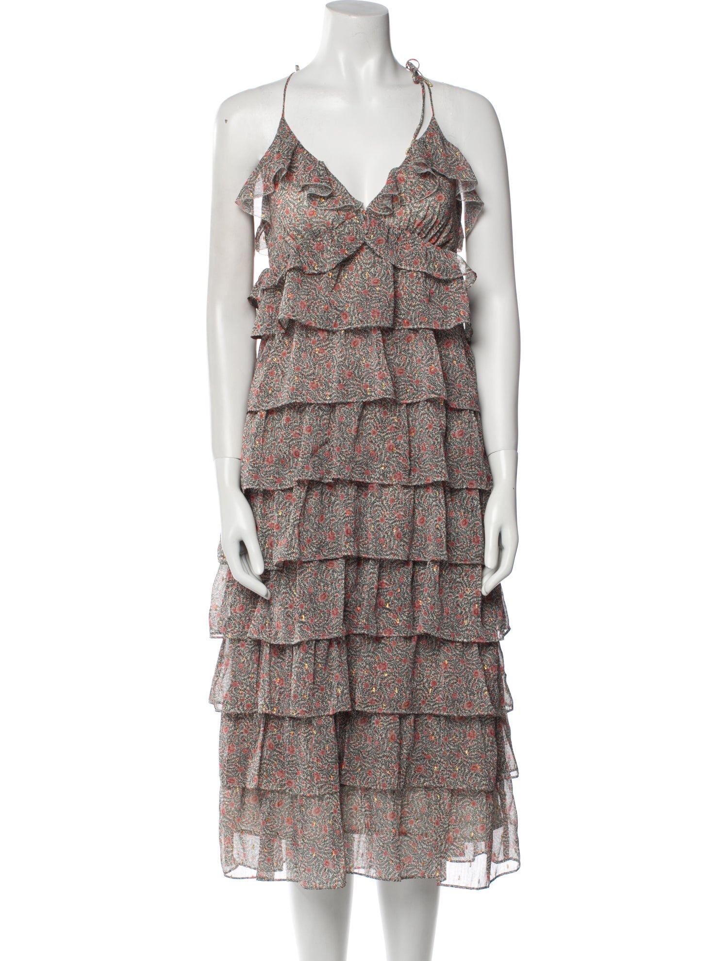 Tularosa Floral Print Midi Length Dress