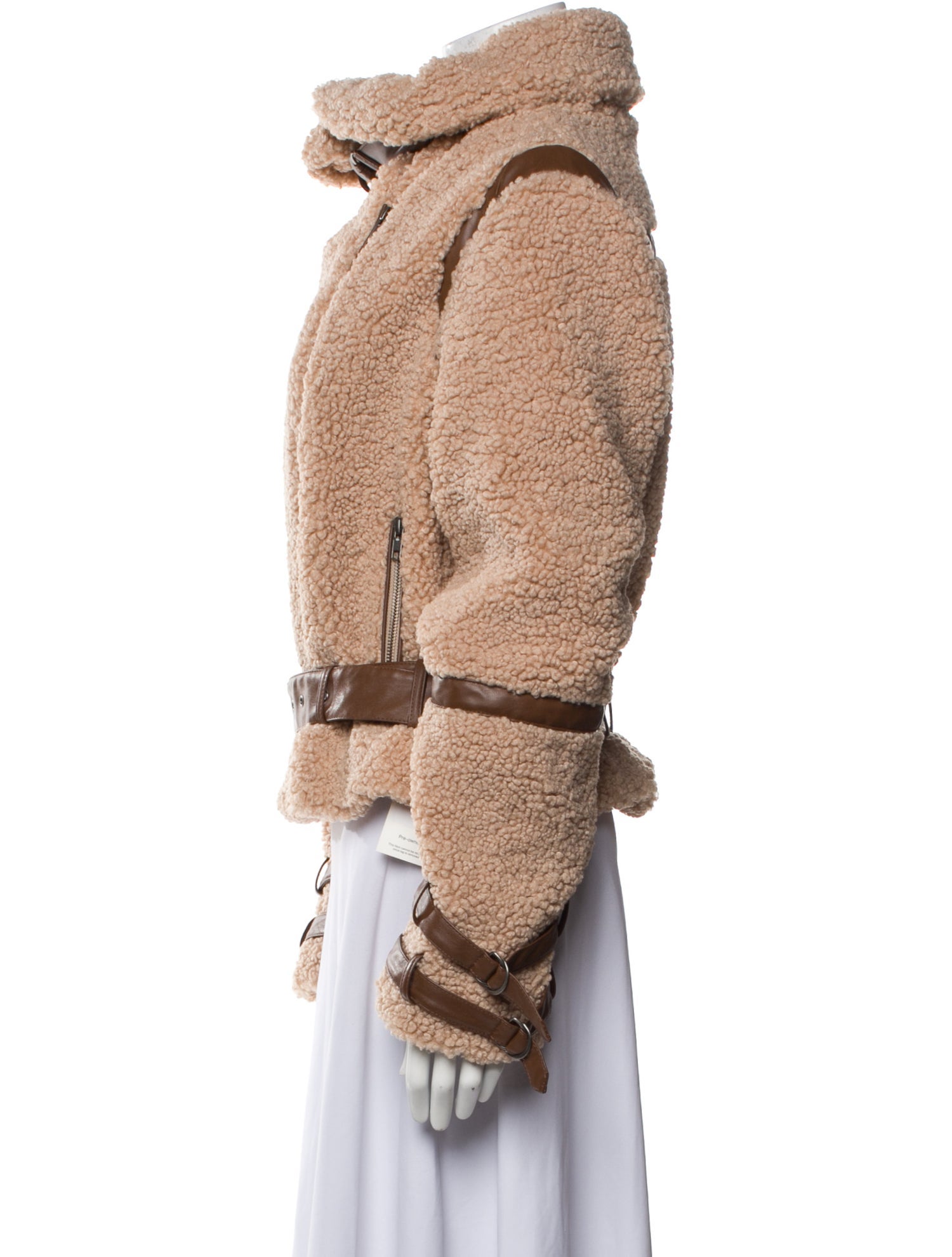 Tularosa Striped Faux Fur Coat