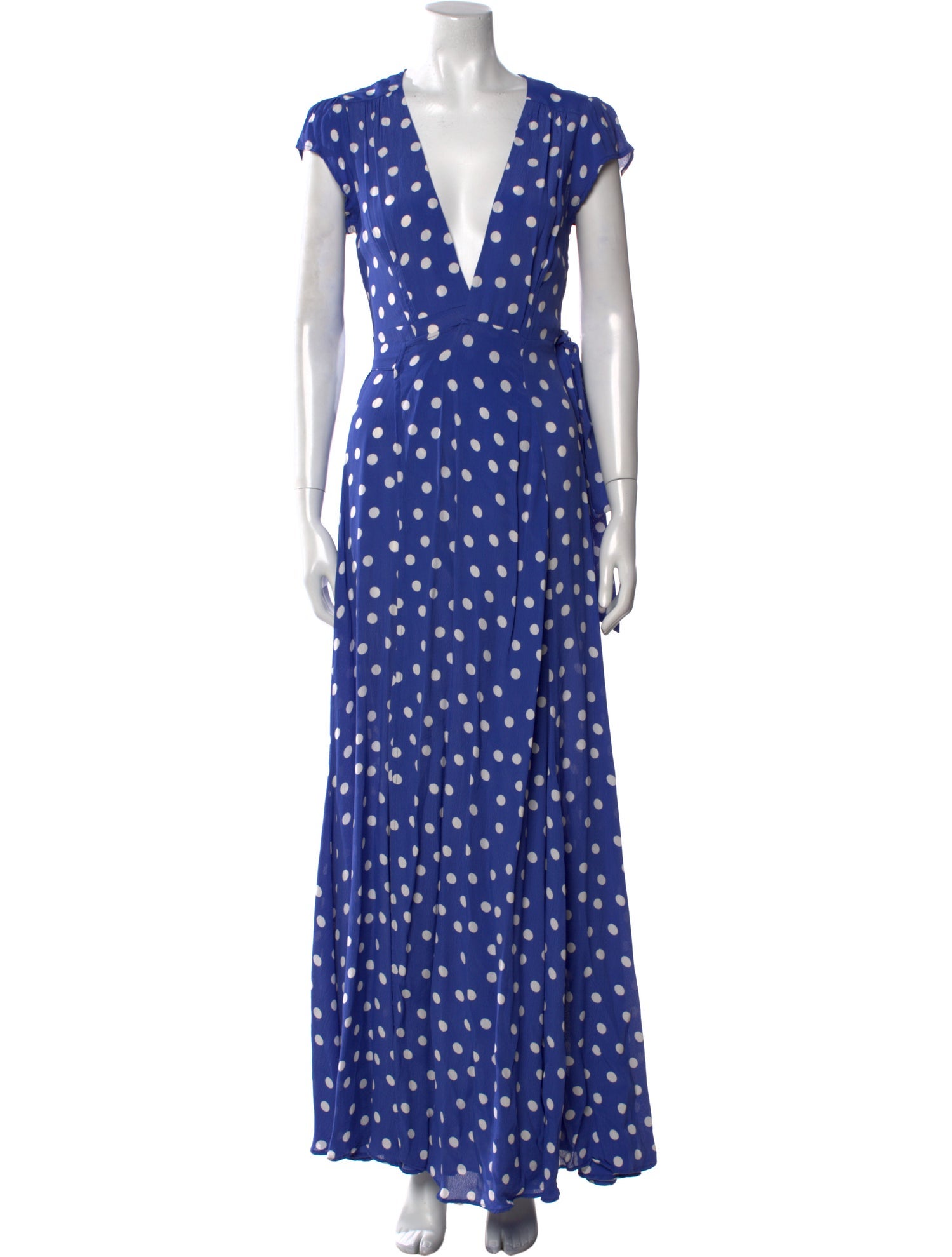 Tularosa Polka Dot Print Long Dress