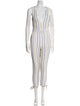 Tularosa Striped Plunge Neckline Jumpsuit