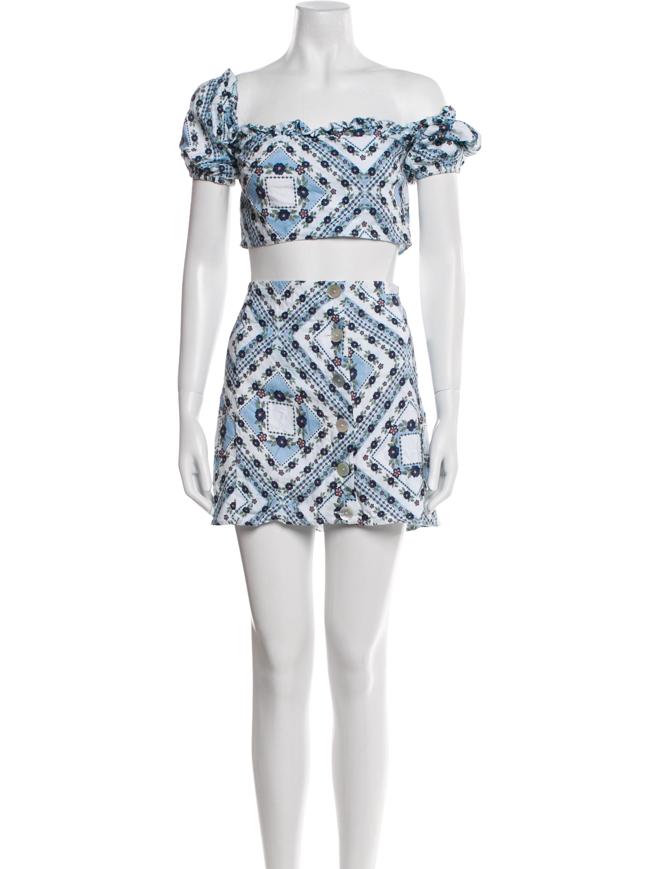 Tularosa Linen Printed Skirt Set