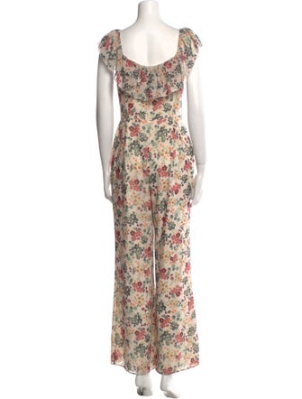 Tularosa Floral Print Scoop Neck Jumpsuit