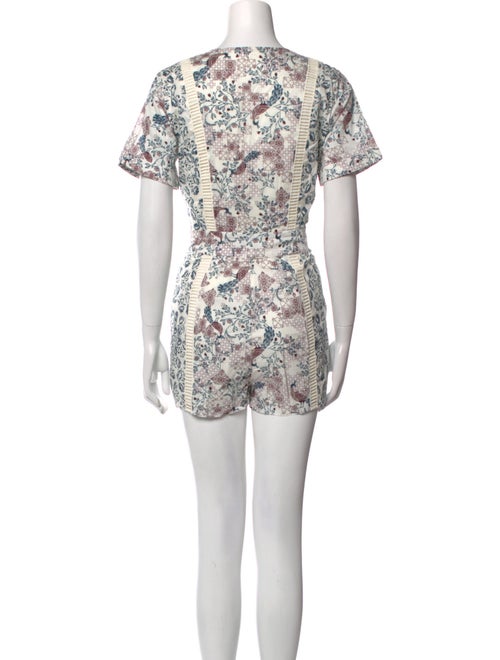 Tularosa Floral Print V-Neck Romper