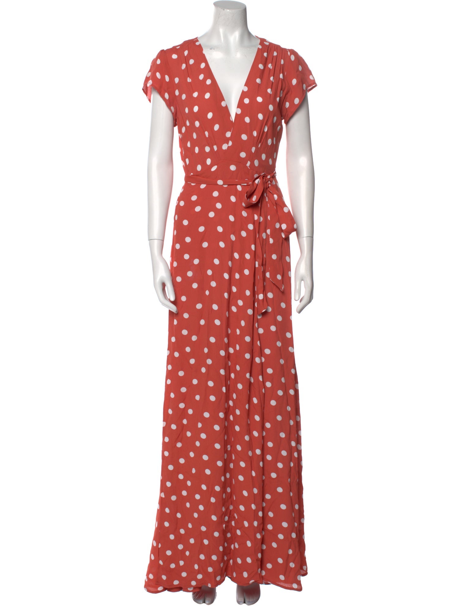 Tularosa Polka Dot Print Long Dress