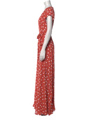 Tularosa Polka Dot Print Long Dress