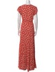 Tularosa Polka Dot Print Long Dress