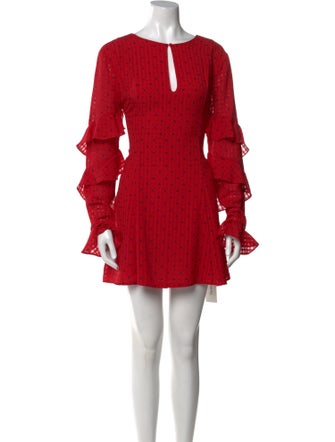 Tularosa Polka Dot Print Mini Dress