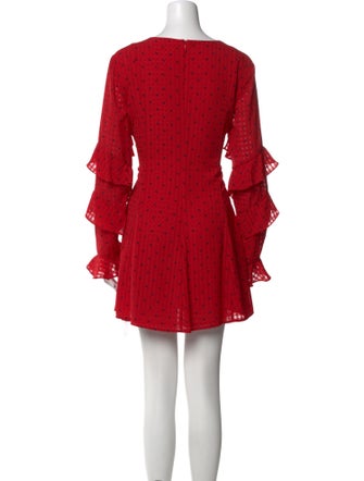 Tularosa Polka Dot Print Mini Dress
