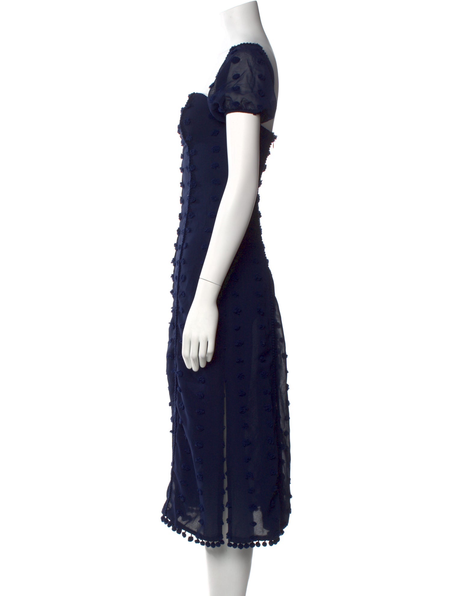 Tularosa Square Neckline Knee-Length Dress