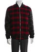The Very Warm Wool Plaid Print Bomber Jacket