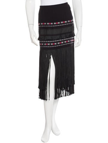 Twelfth Street by Cynthia Vincent Embroidered Midi Skirt