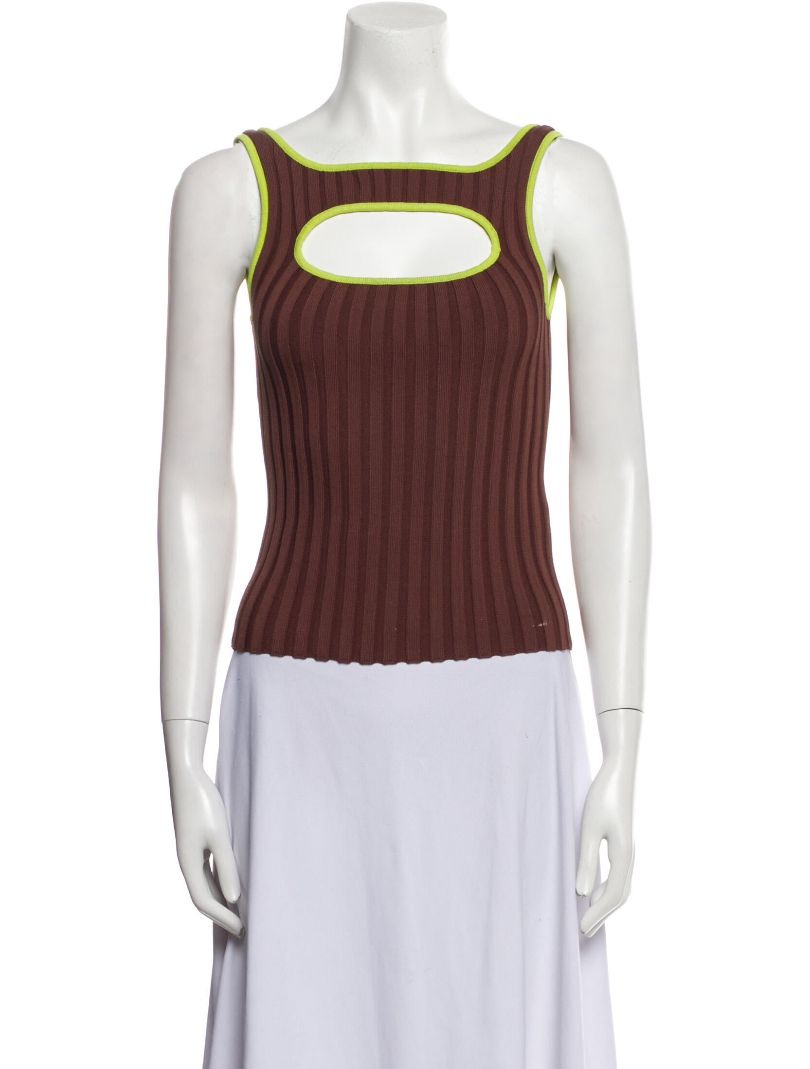 The Wolf Gang Square Neckline Sleeveless Crop Top