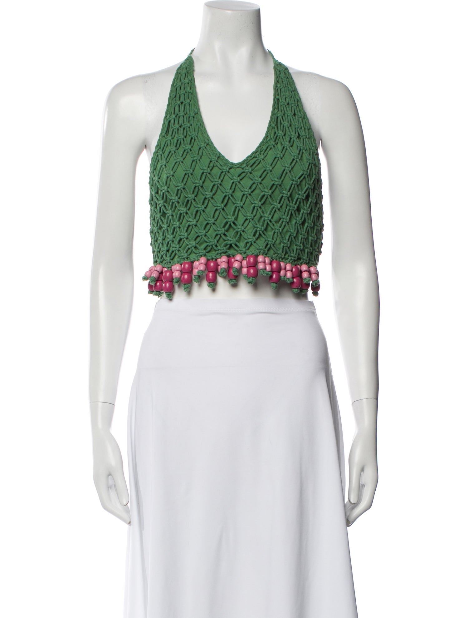 The Wolf Gang Printed Halterneck Crop Top