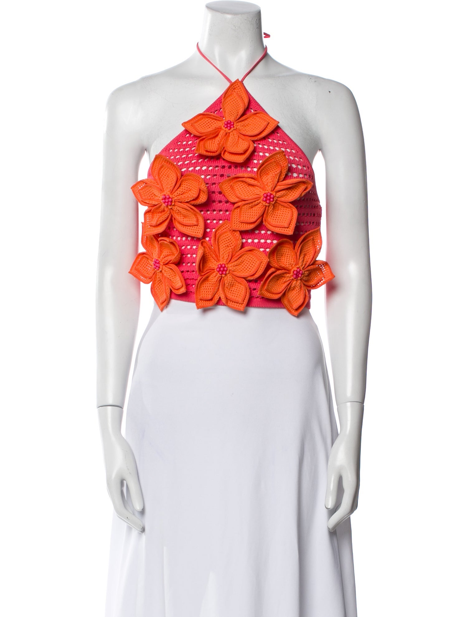 The Wolf Gang Floral Print Halterneck Crop Top w/ Tags