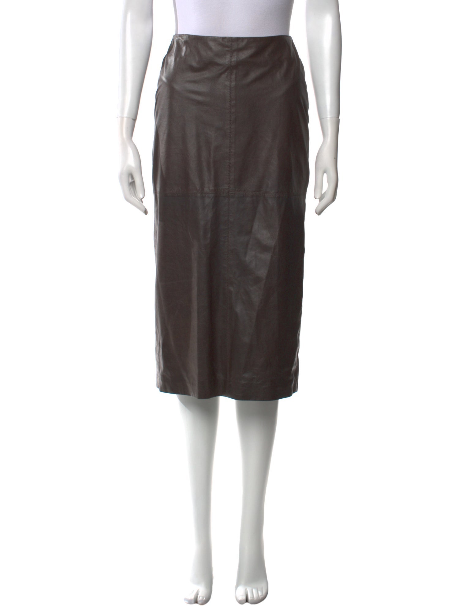 TWP Leather Knee-Length Skirt w/ Tags
