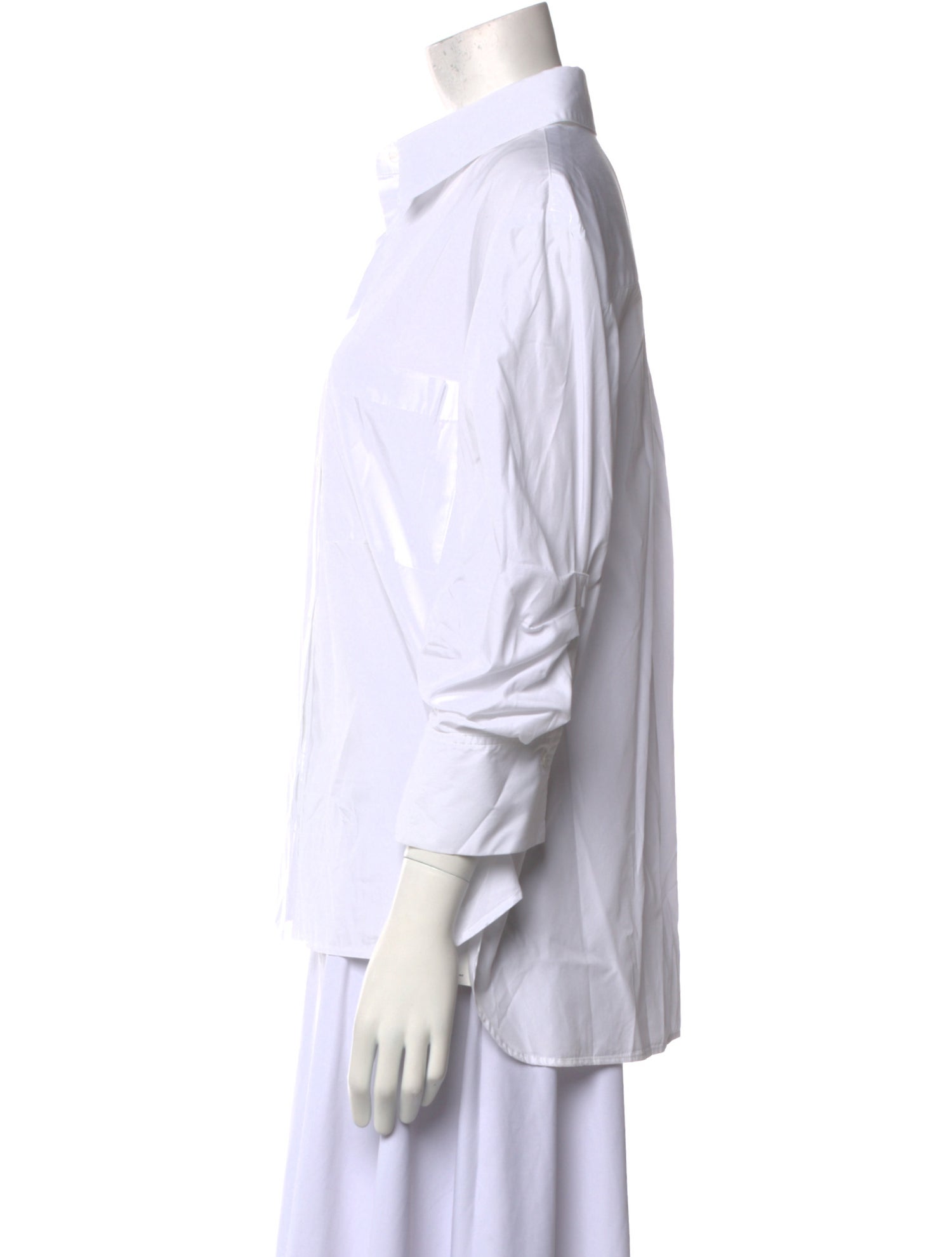 TWP Three-Quarter Sleeve Button-Up Top