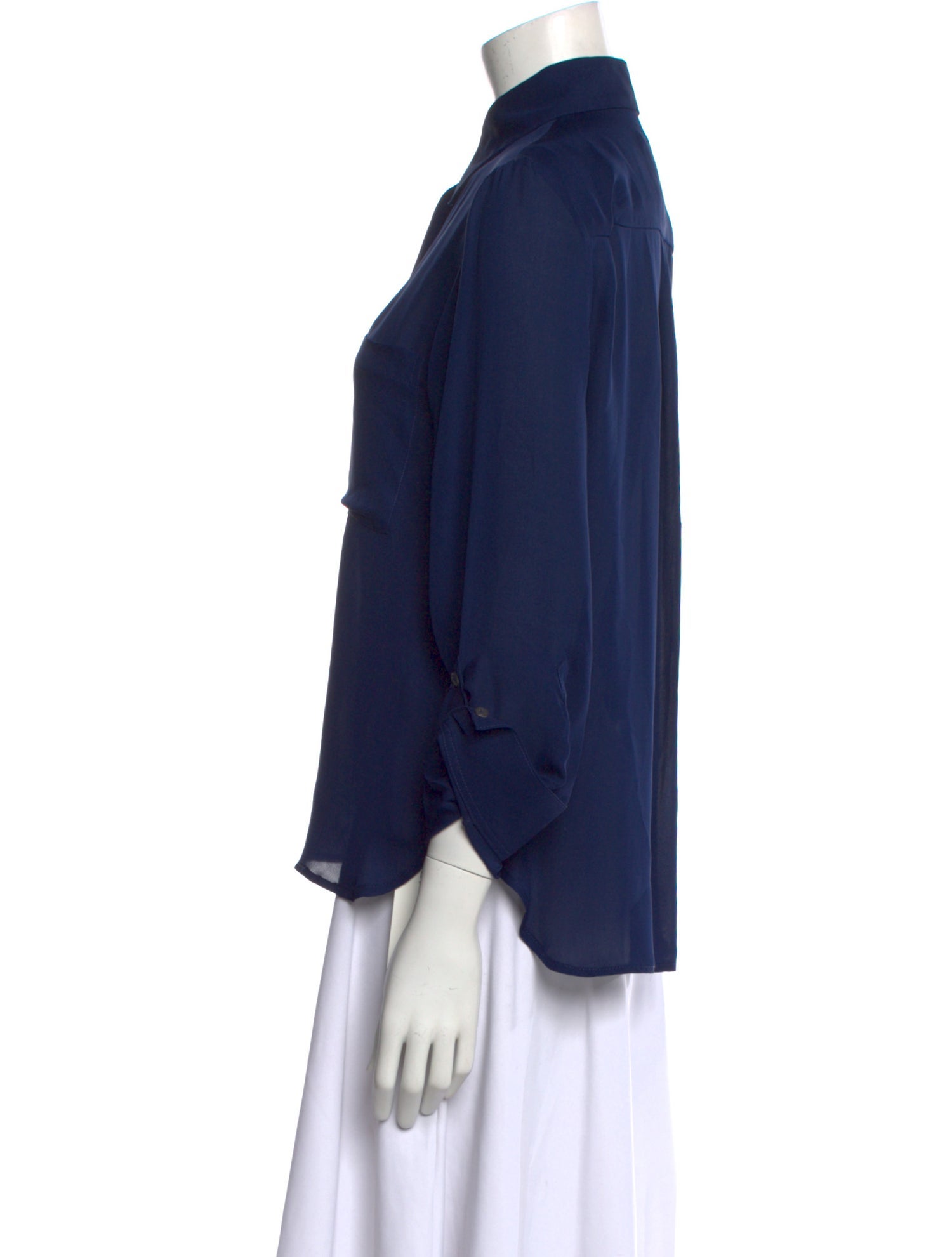 TWP Silk Mock Neck Blouse