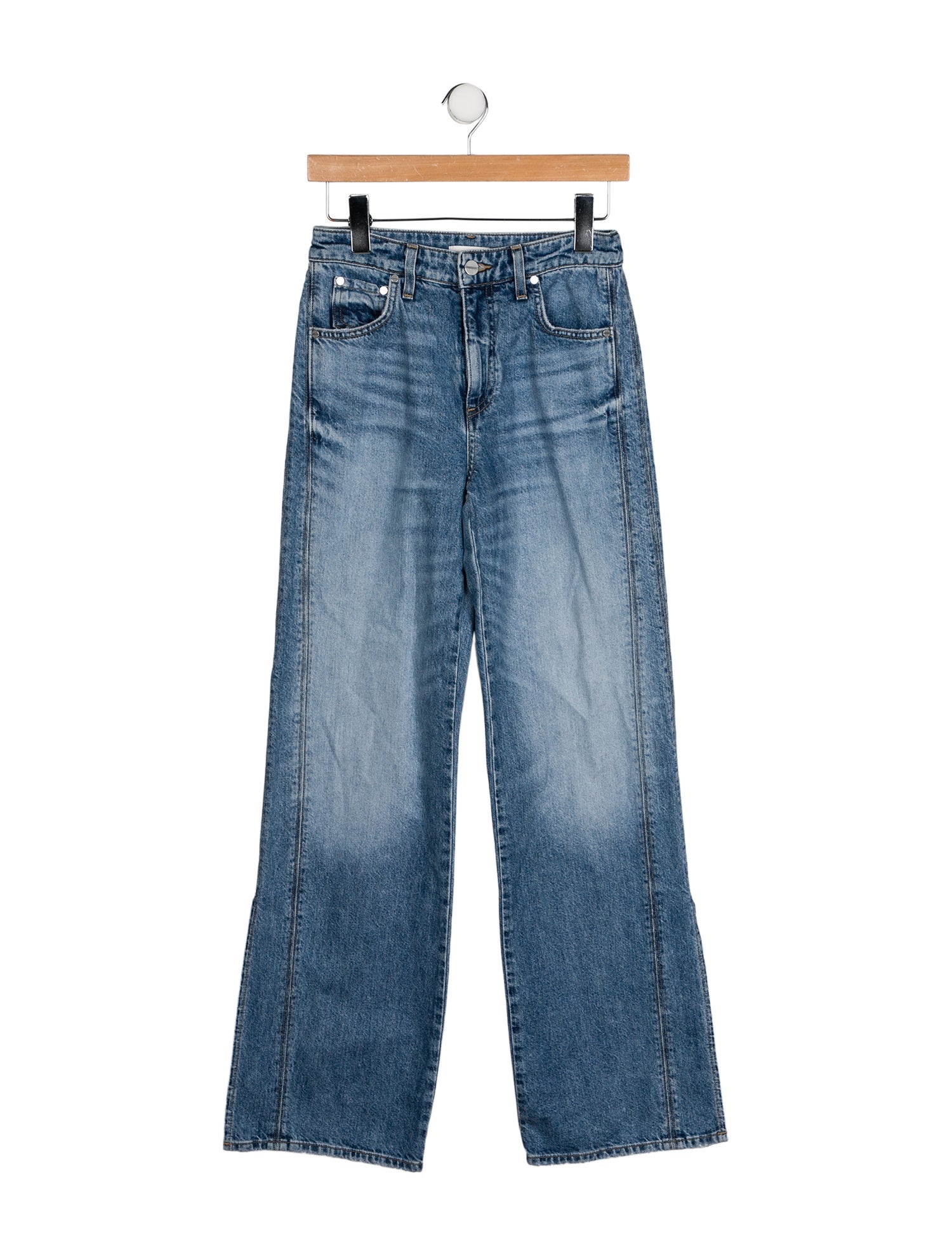 TWP Mid-Rise Wide Leg Jeans