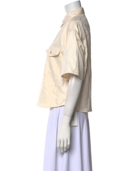 TWP Short Sleeve Button-Up Top