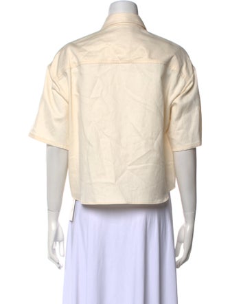 TWP Short Sleeve Button-Up Top