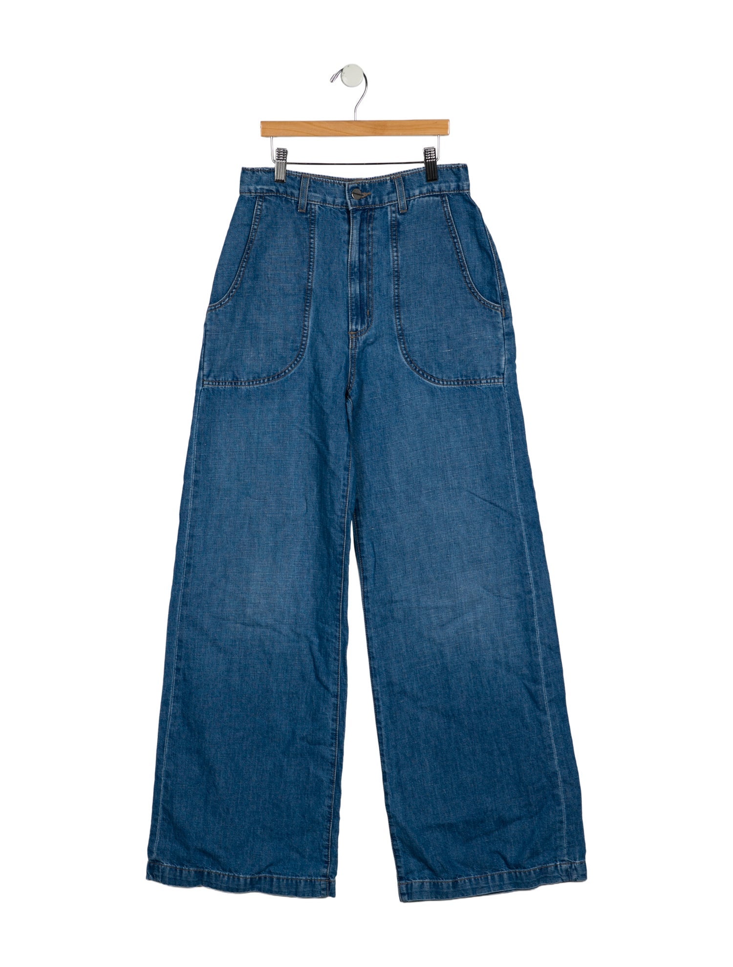 TWP High-Rise Wide Leg Jeans