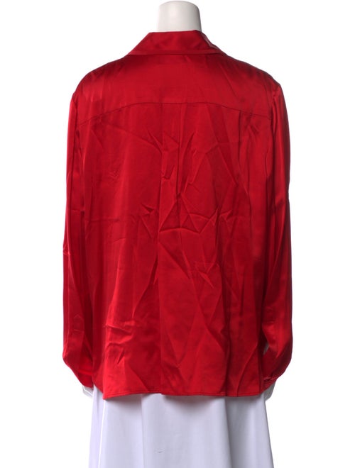 TWP Silk Long Sleeve Button-Up Top