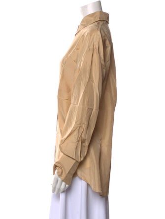 TWP Silk Long Sleeve Button-Up Top