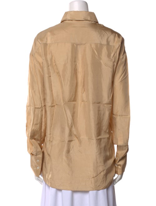 TWP Silk Long Sleeve Button-Up Top