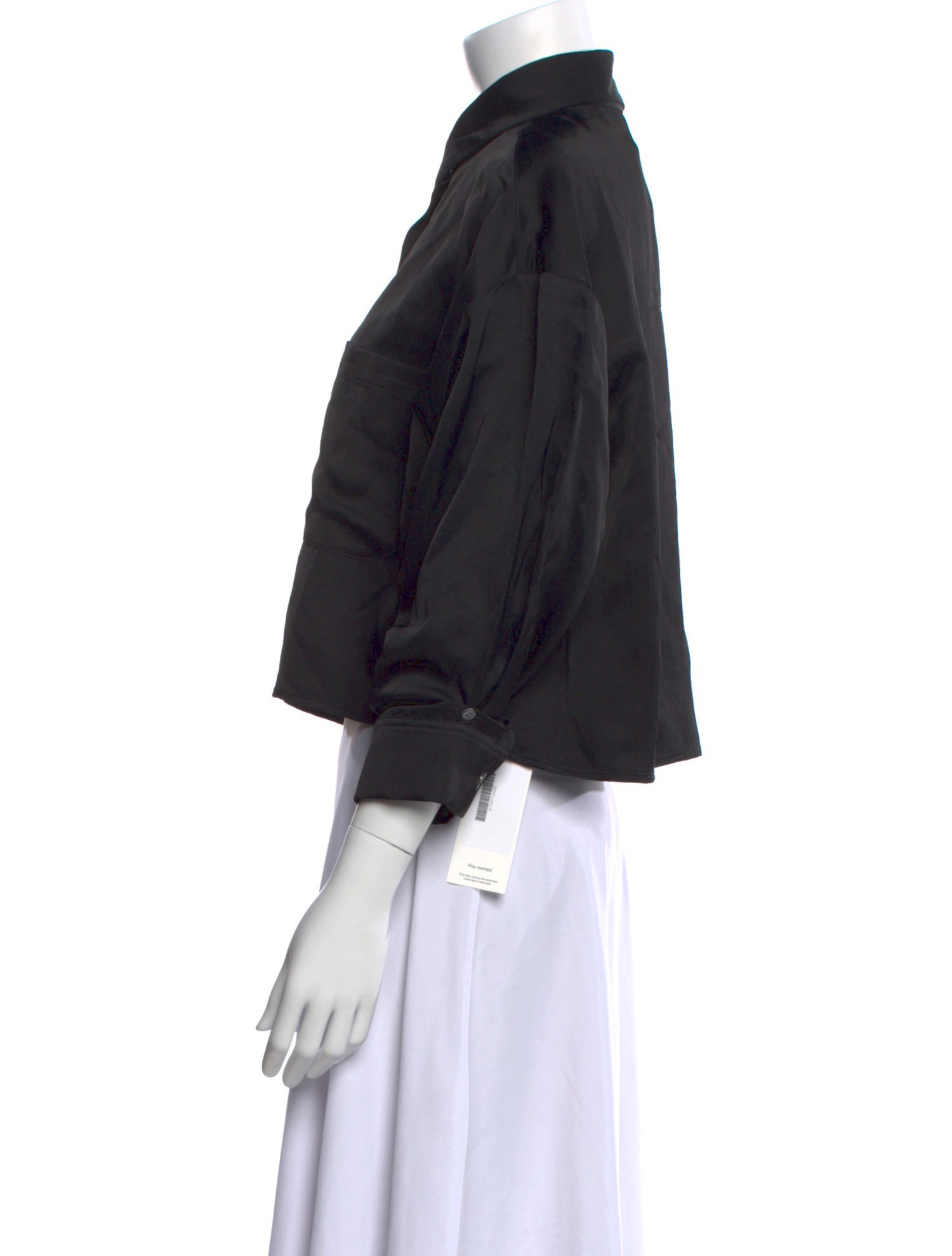 TWP Three-Quarter Sleeve Crop Top