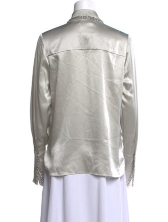 TWP Silk Long Sleeve Button-Up Top