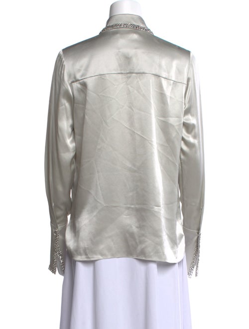 TWP Silk Long Sleeve Button-Up Top