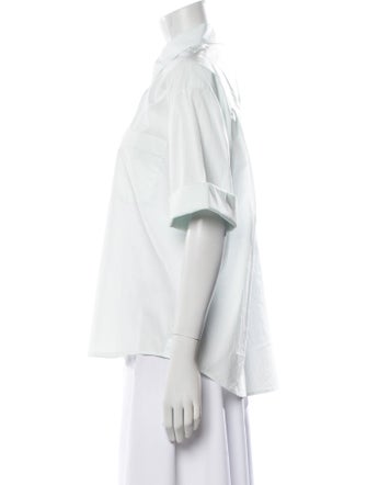 TWP Three-Quarter Sleeve Button-Up Top