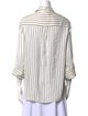 TWP Silk Striped Button-Up Top