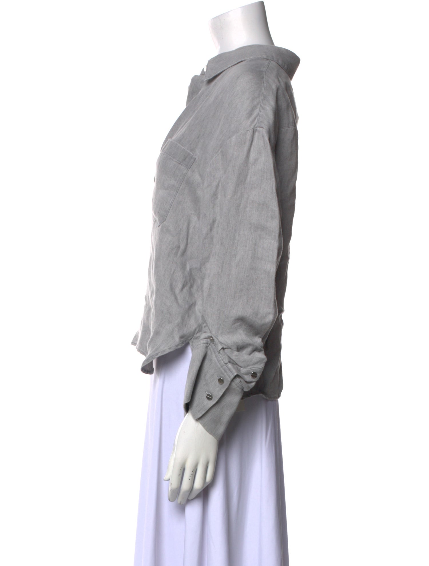 TWP Hemp Three-Quarter Sleeve Button-Up Top w/ Tags