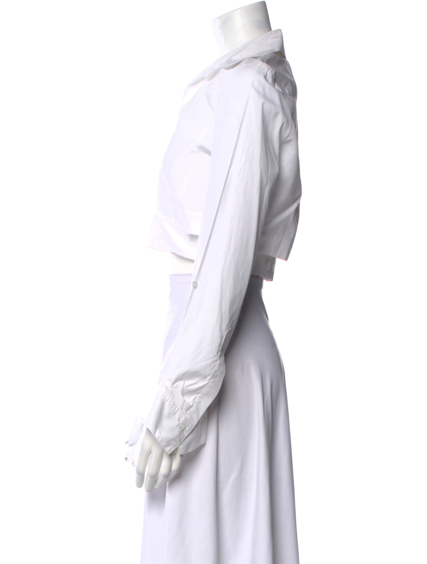 TWP V-Neck Long Sleeve Crop Top