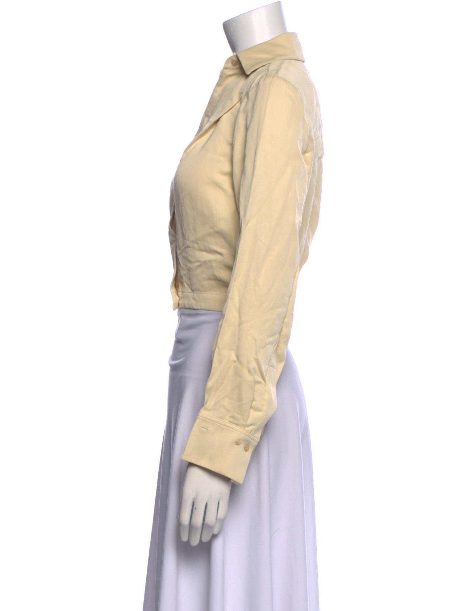 TWP V-Neck Long Sleeve Crop Top